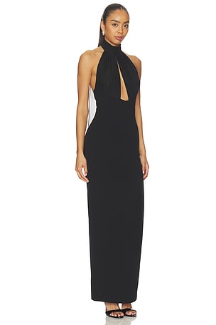 Nookie Martini Halter Gown in Black