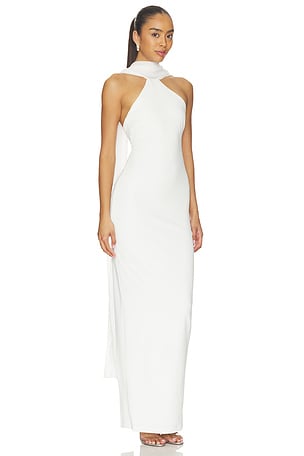 Nookie Martini High Neck Gown in Ivory