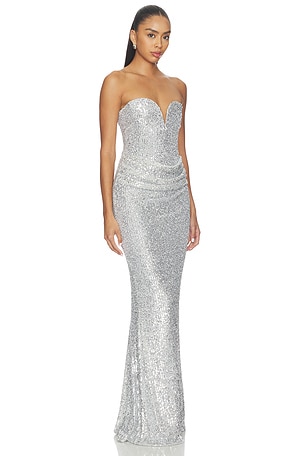 Nookie Dante Maxi Dress in Grey