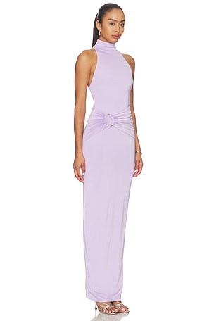 Nookie Petra High-neck Maxi Dress in Purple. Size XS. Also