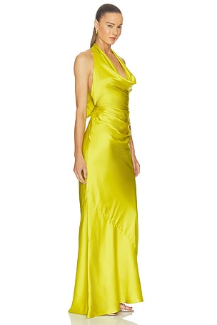 Nookie Penelope Drape Gown in Green