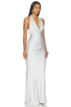Nookie Penelope Drape Gown in Grey