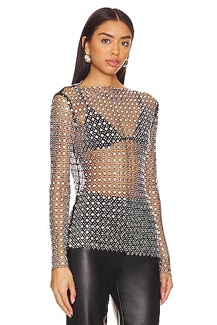 Nookie Fame Top in Metallic Silver