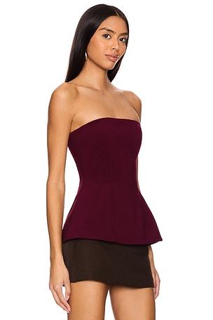 Nookie Caroline Strapless Top in Wine