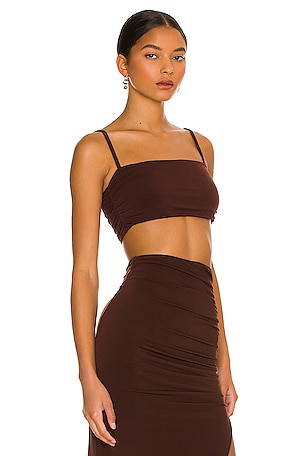 Nookie Aria Crop Top in Chocolate. Size XS. Also