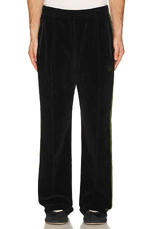Bootcut Track Pant Cpe Velour In Black Needles