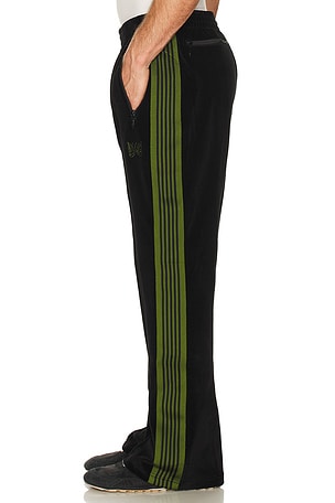 Needles Bootcut Track Pant Cpe Velour In Black in Black