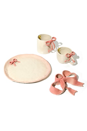 Noon & Moon BowKnot Coffee Mug in Pink