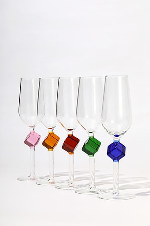 Noon & Moon Florence Jeweled Champagne in Green