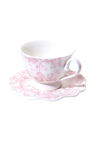 Rosy Bloom Teacup & Saucer Noon & Moon