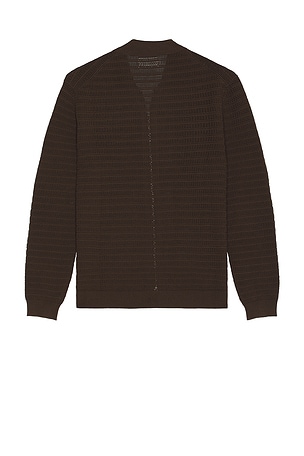 NN07 Gustav Long Sleeve Zip Sweater in Brown