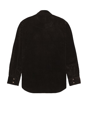 NN07 Ricky Cord Shirt in Chocolate