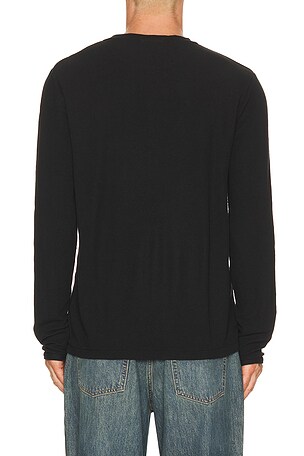 NN07 Clive Waffle Knit Tee 3323 in Black