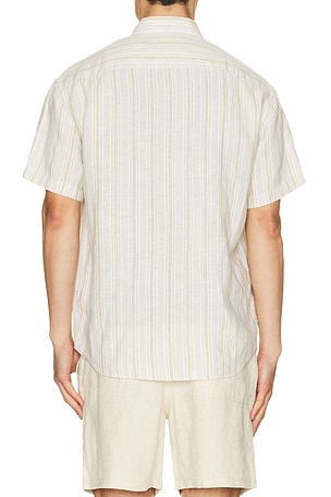NN07 Deon Short Sleeve Shirt 5728 in Mint Stripes