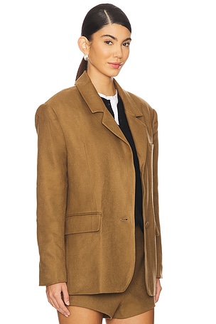 NONchalant Label Drew Blazer in Brown