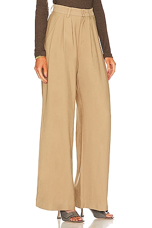 NONchalant Label Fabi Wide Leg Pant in Tan