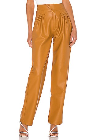 Britt Pleated Vegan Leather Trouser NONchalant Label