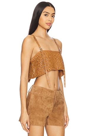 NONchalant Label Karter Top in Tan