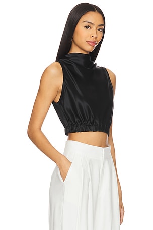 NONchalant Label Reese Crop Top in Black