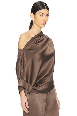 NONchalant Label Kenzie Top in Chocolate