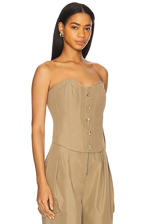 NONchalant Label Maya Bustier in Taupe