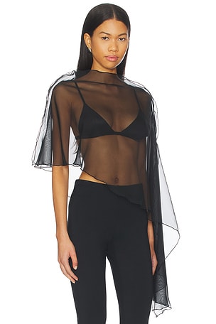 NONchalant Label Patrice Poncho Top in Black