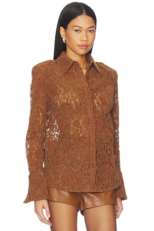 Nonchalant Label Eliza Top in Cognac