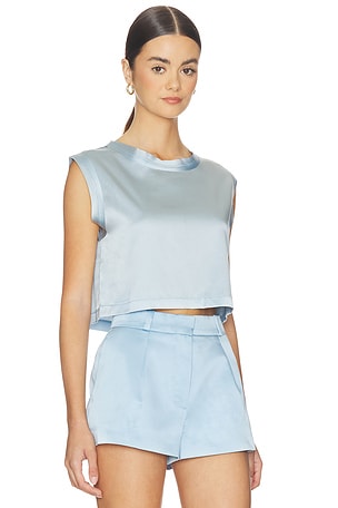 Nonchalant Label Mel Crop in Baby Blue