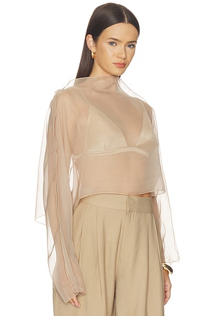 Nonchalant Label Ezra Top in Tan