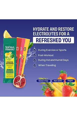 No Days Wasted Hydration Replenisher 24 Pack in Variety