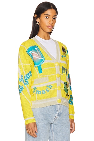 No! Jeans Pickleball Cardigan in Yellow