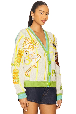 No! Jeans American Football Cardigan in Tan