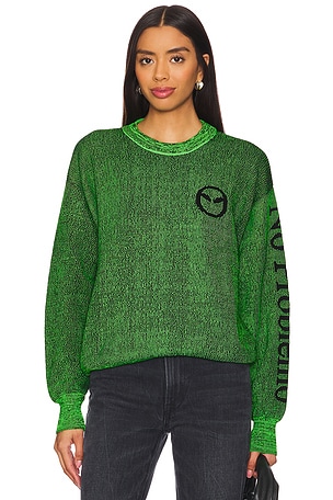 Glitch Alien-o Crew Neck Knit Sweater No Problemo