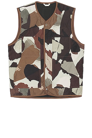 Peter Camo Nylon Insulated Vest Norse Projects