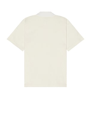 Norse Projects Espen Loose Printed Short Sleeve Polo in White