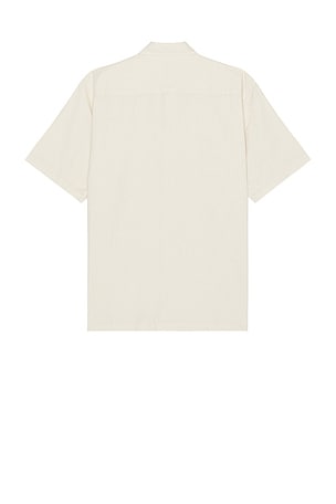 Norse Projects Ivan Relaxed Cotton Linen Shirt in Cream