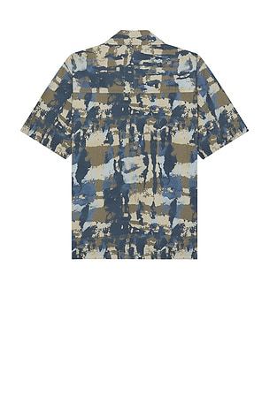 Norse Projects Mads Relaxed Printed Shirt in Blue