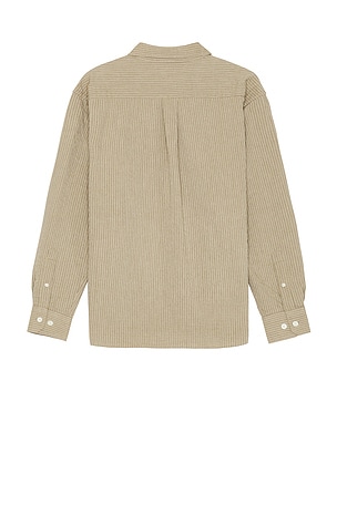 Norse Projects Mo Oversized Striped Shirt in Beige