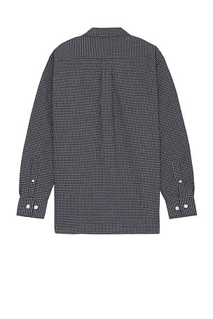 Norse Projects Mo Check Oversized Shirt in Navy