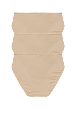 Natori Bliss Bare Cotton Bikini 3-pack in Nude