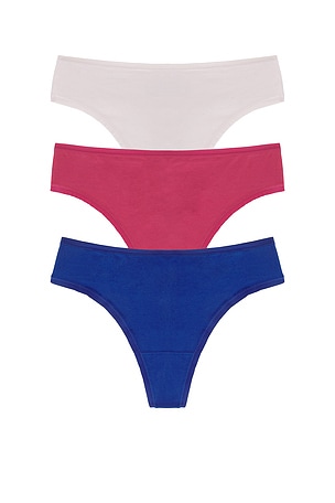 Bliss Bare Cotton Thong 3-pack Natori