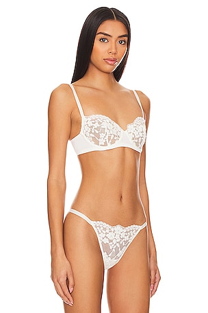 Natori Plush Romance Balconette Bra in Ivory