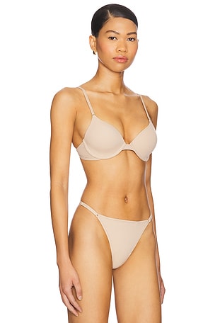 Natori Verge Convertible Plunge T-shirt Bra in Nude. Size 36D. Also