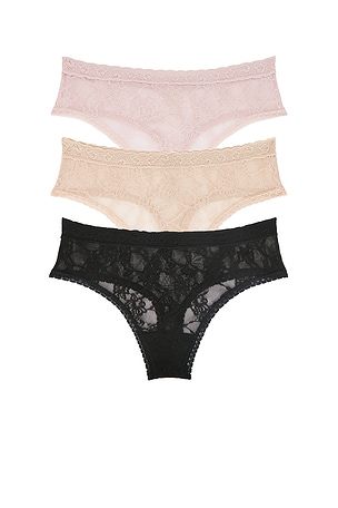 Bliss Allure One Size Lace Thong 3-pack Natori
