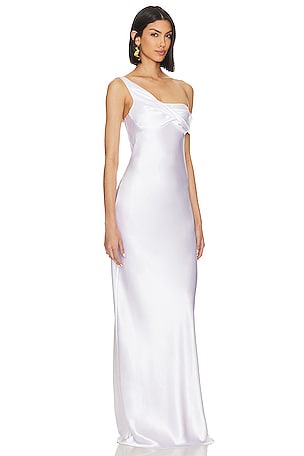 Natalie Rolt Monika Silk Gown in White