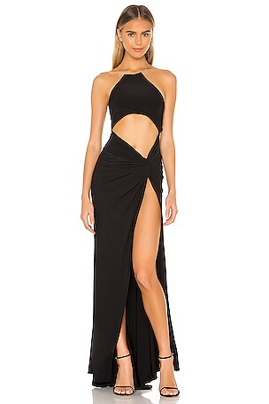 Natalie Rolt Sabrina Gown in Black | REVOLVE