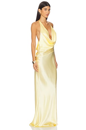 Natalie Rolt Gabi Gown in Lemon. Size 3 / L. Also