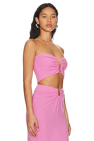 Natalie Rolt Lilo Crop Top in Pink