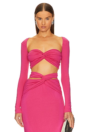 A Long Time Ago Crop Hot Pink  Hot pink outfit, Off shoulder