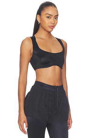 NikeSKIMS Shine Open Scoop Bra in Black. Size XXS. Also